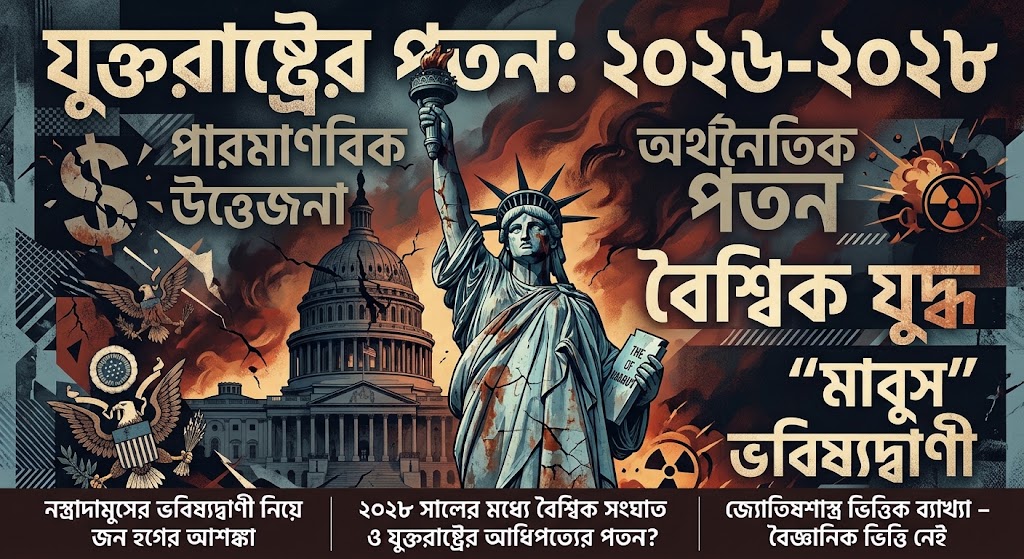 ২০২৮ সালের মধ্যে পারমাণবিক সংঘাত ও যুক্তরাষ্ট্রের পতন? নস্ত্রাদামুসের ভবিষ্যদ্বাণী ঘিরে বিতর্ক
